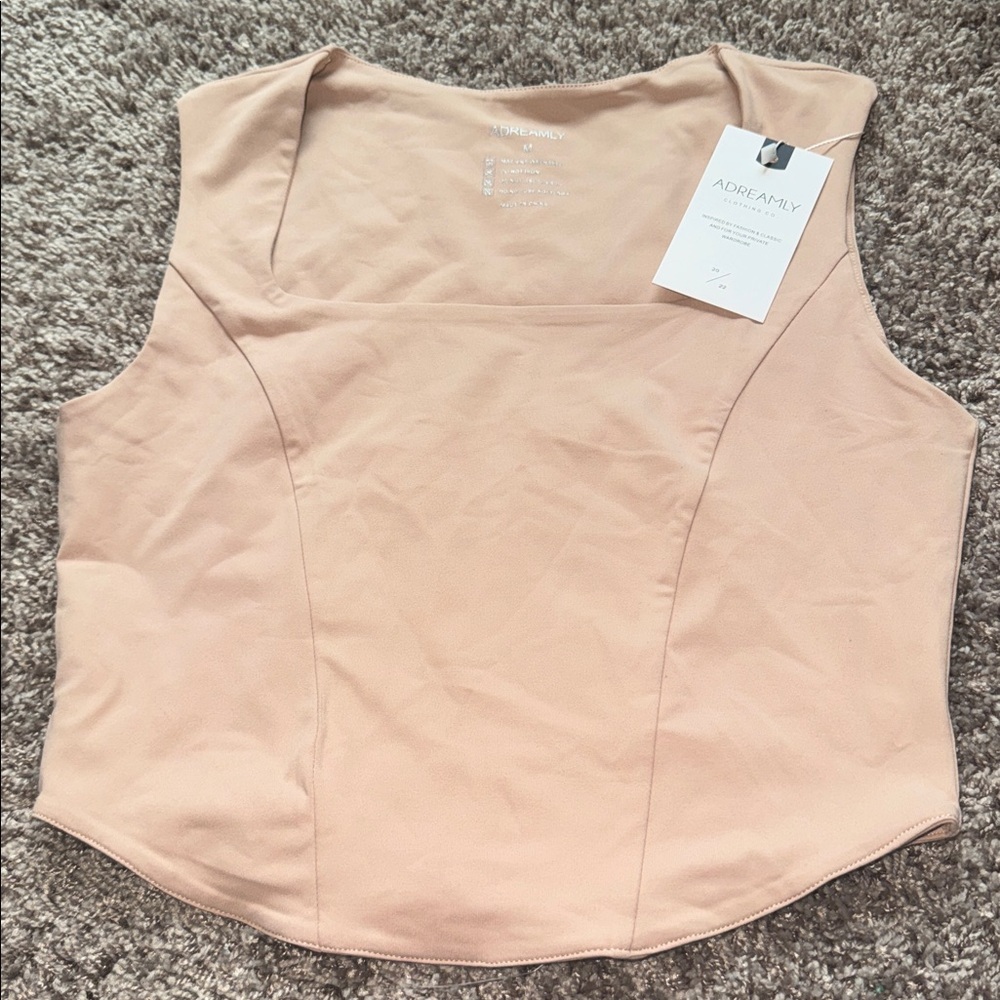 Women's Square Neck Blush Tank Top